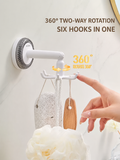360° Rotating Suction-Cup Utensil Rack