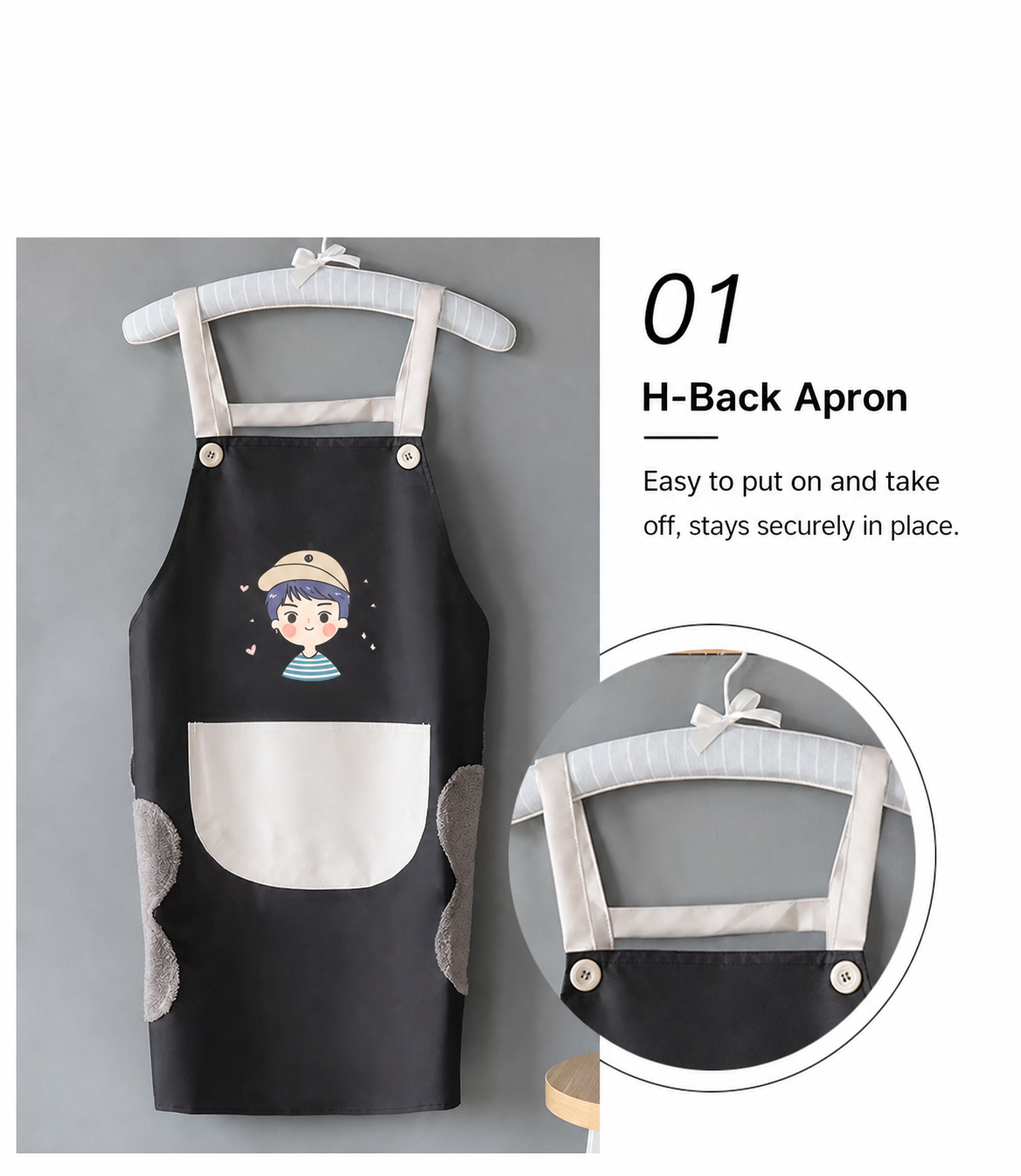 Extra-Long Water-Resistant Hand-Wipe Apron