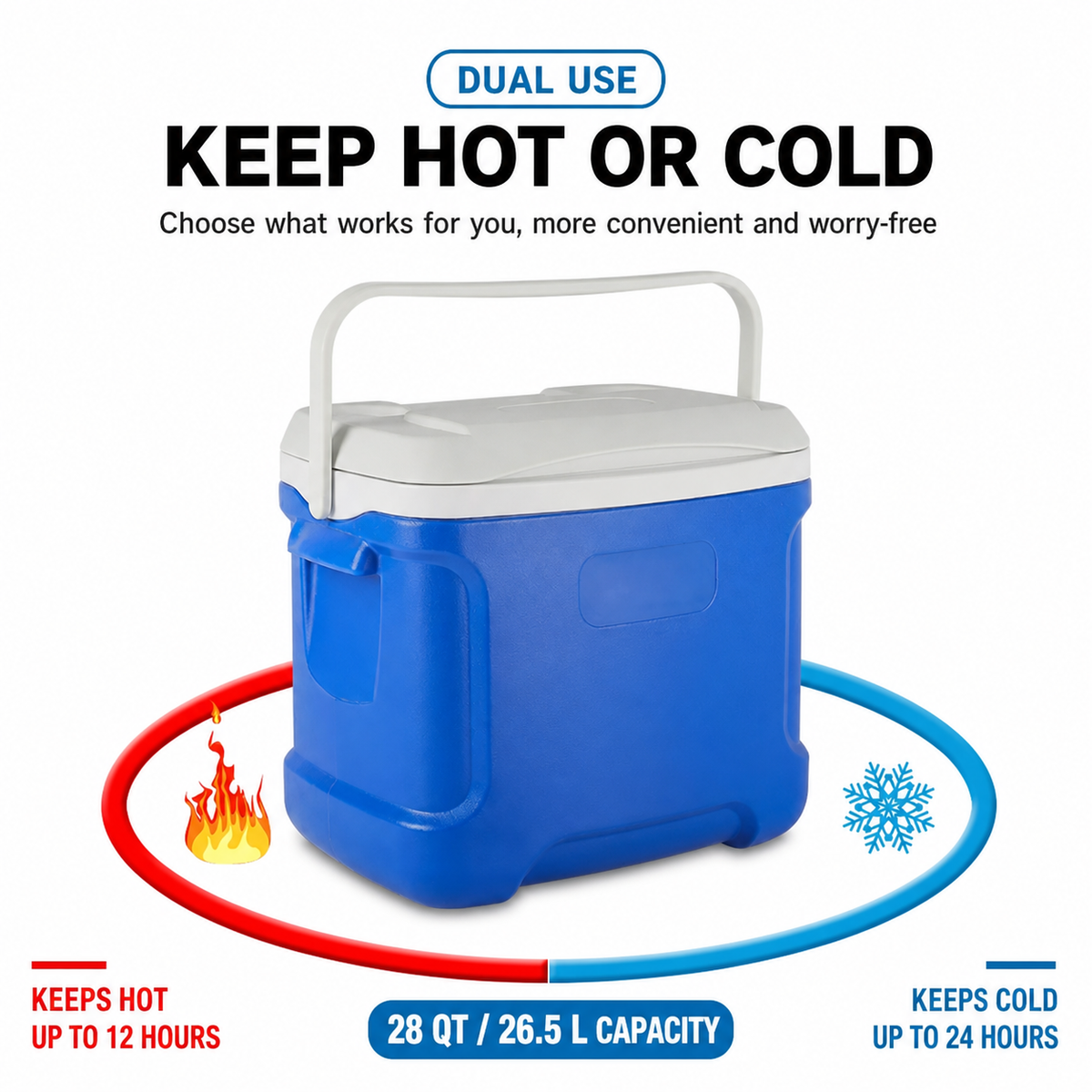 Insulated Food & Beverage Cooler Box
