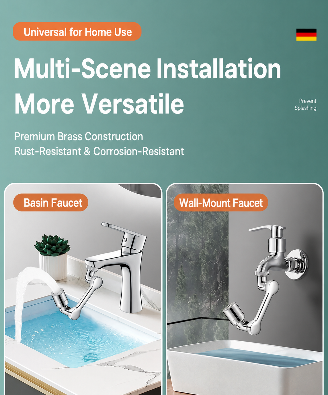 360° Articulating Faucet Extender