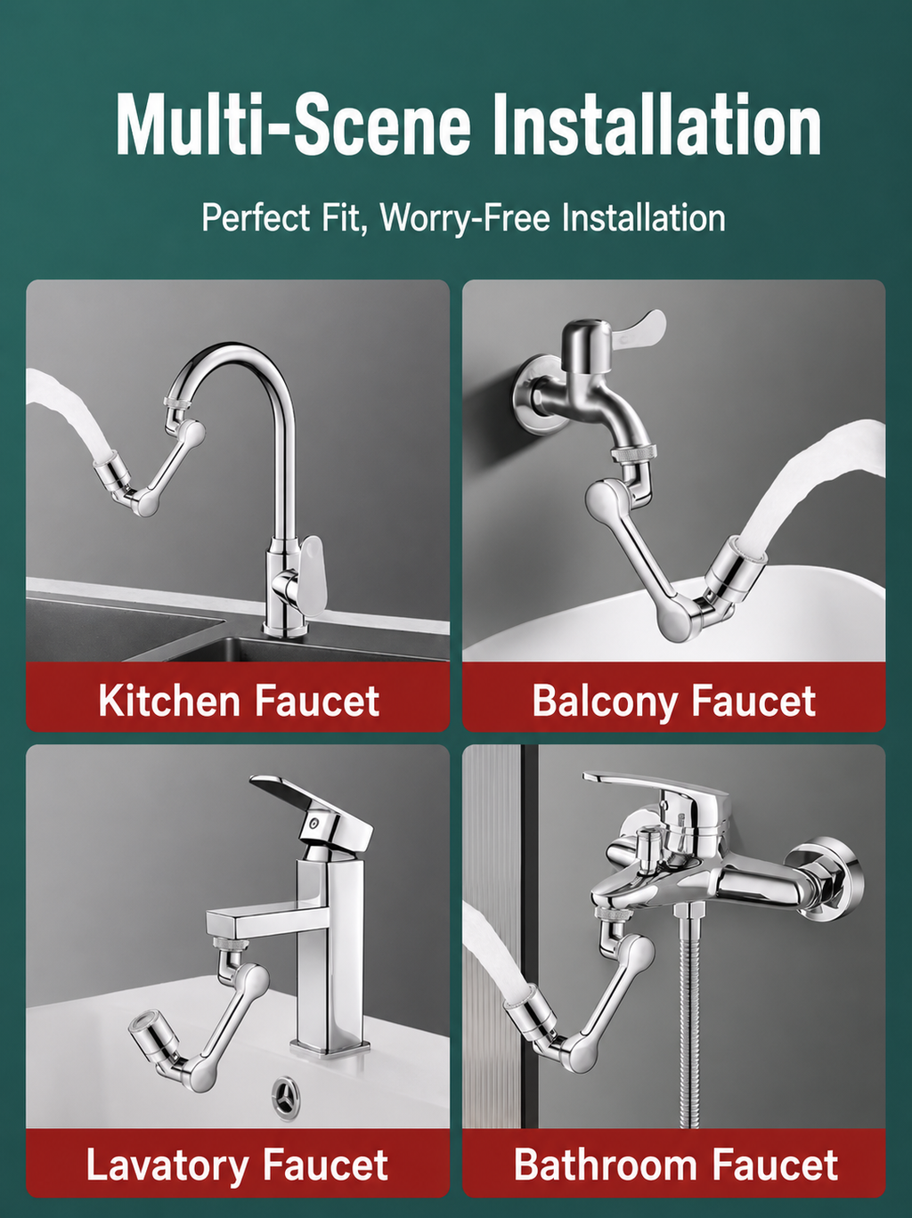 360° Articulating Faucet Extender