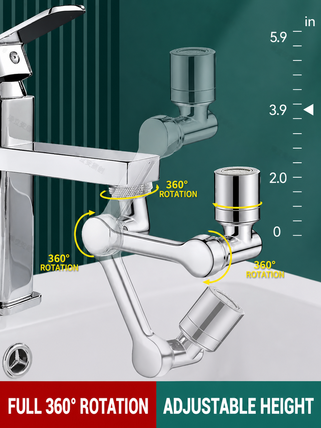 360° Articulating Faucet Extender