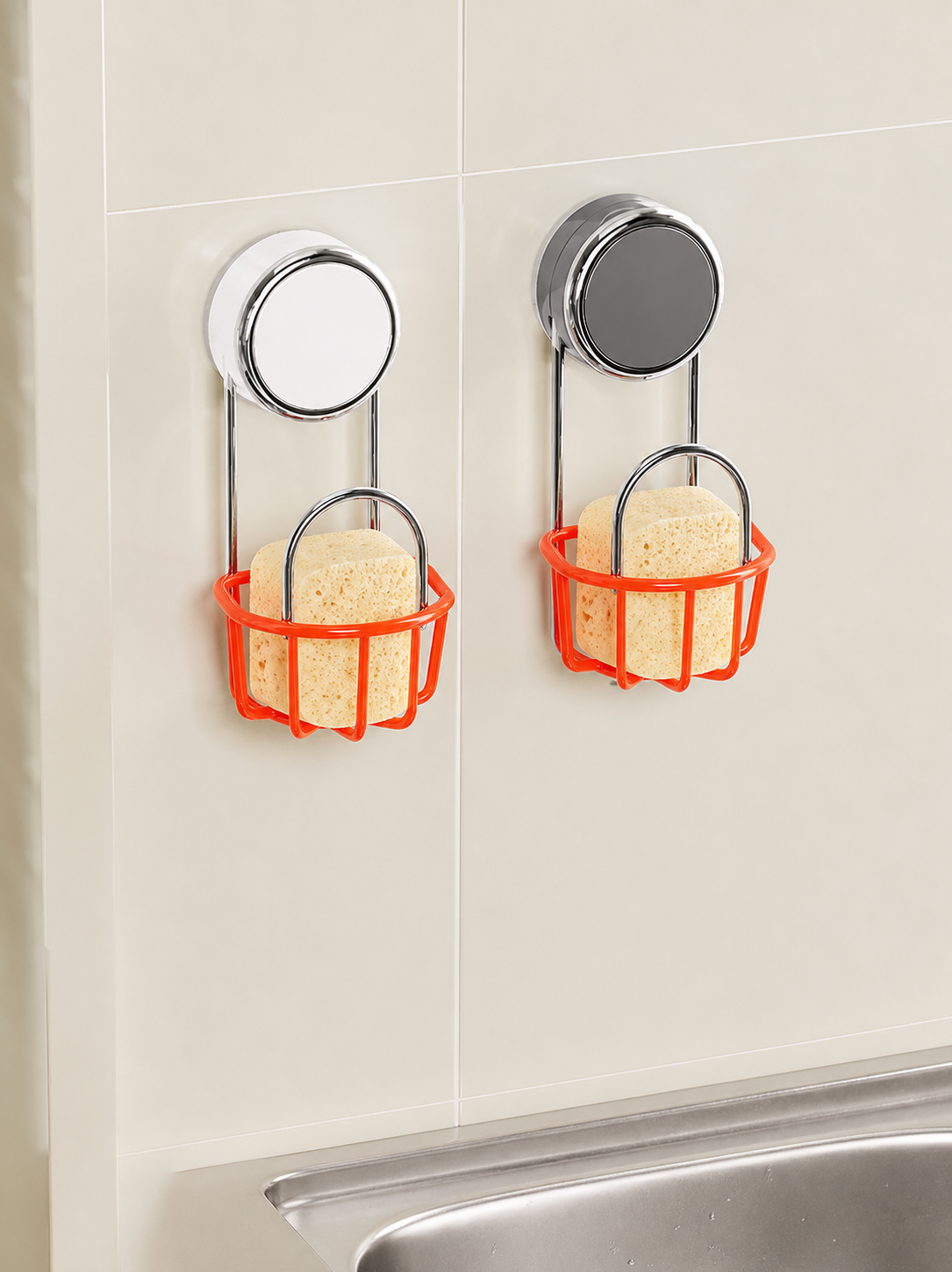 Suction-Cup Sink Sponge Holder
