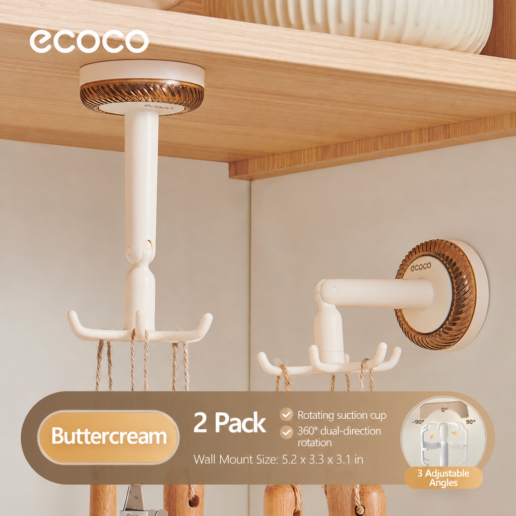 360° Rotating Suction-Cup Utensil Rack