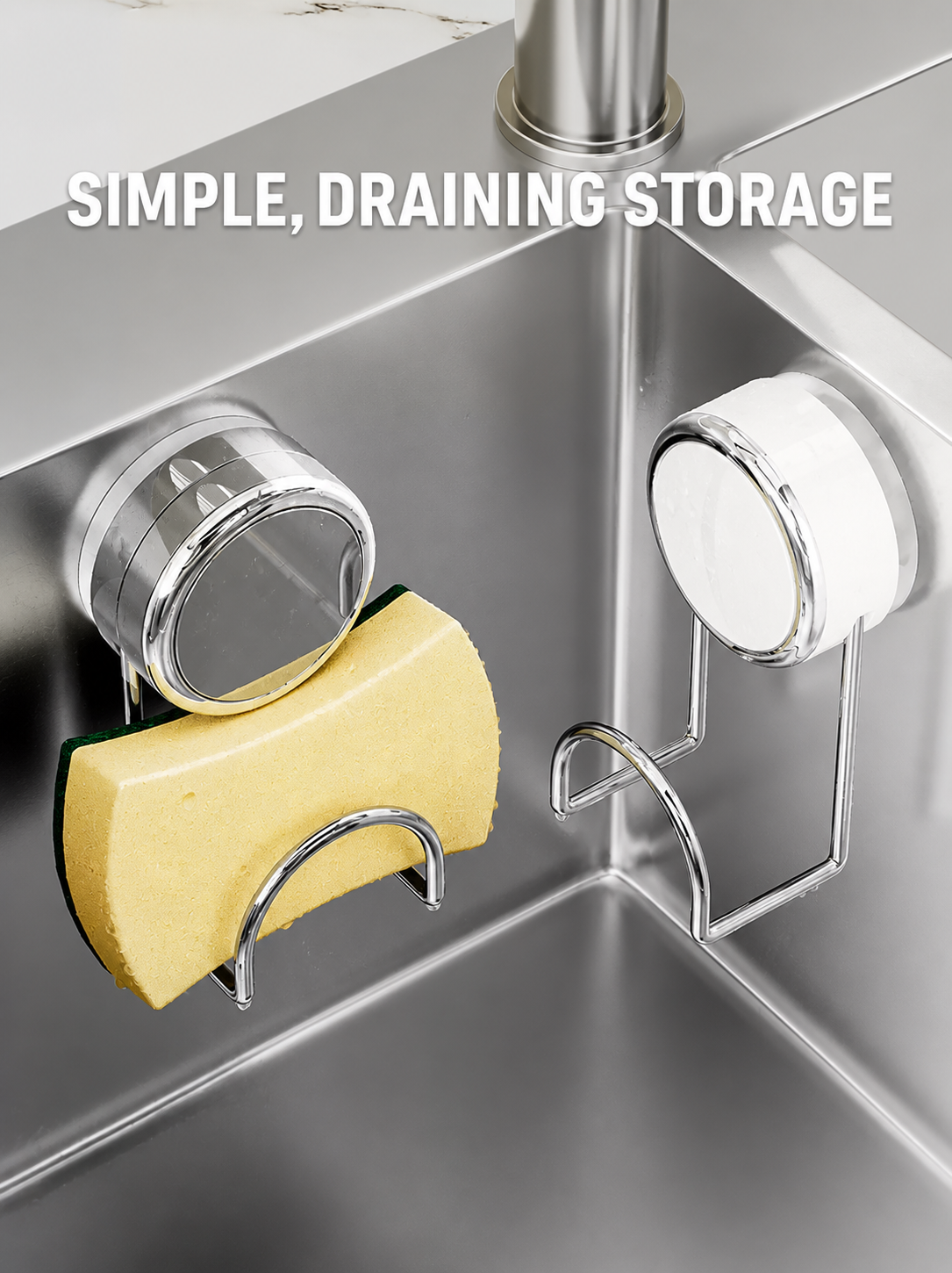 Suction-Cup Sink Sponge Holder