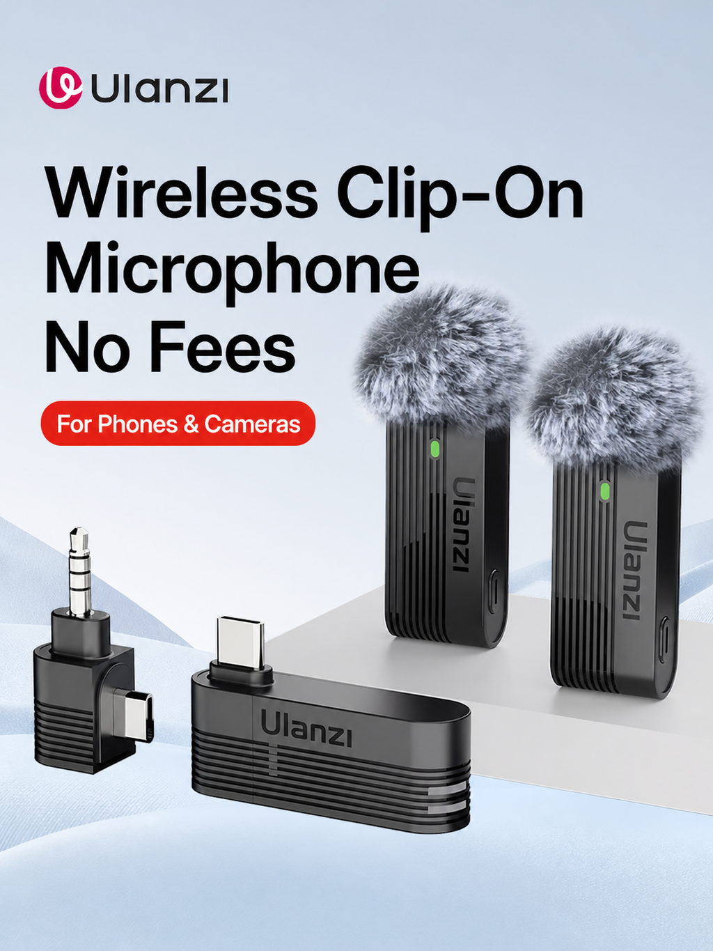 Ulanzi A100 Dual Wireless Lavalier Microphone Kit