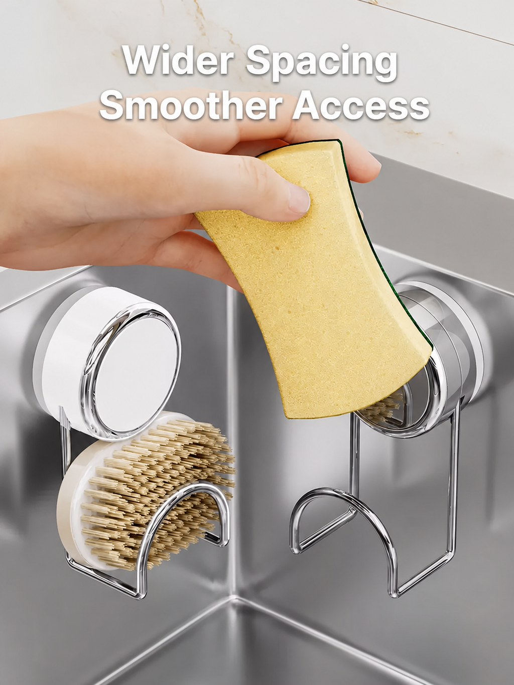 Suction-Cup Sink Sponge Holder