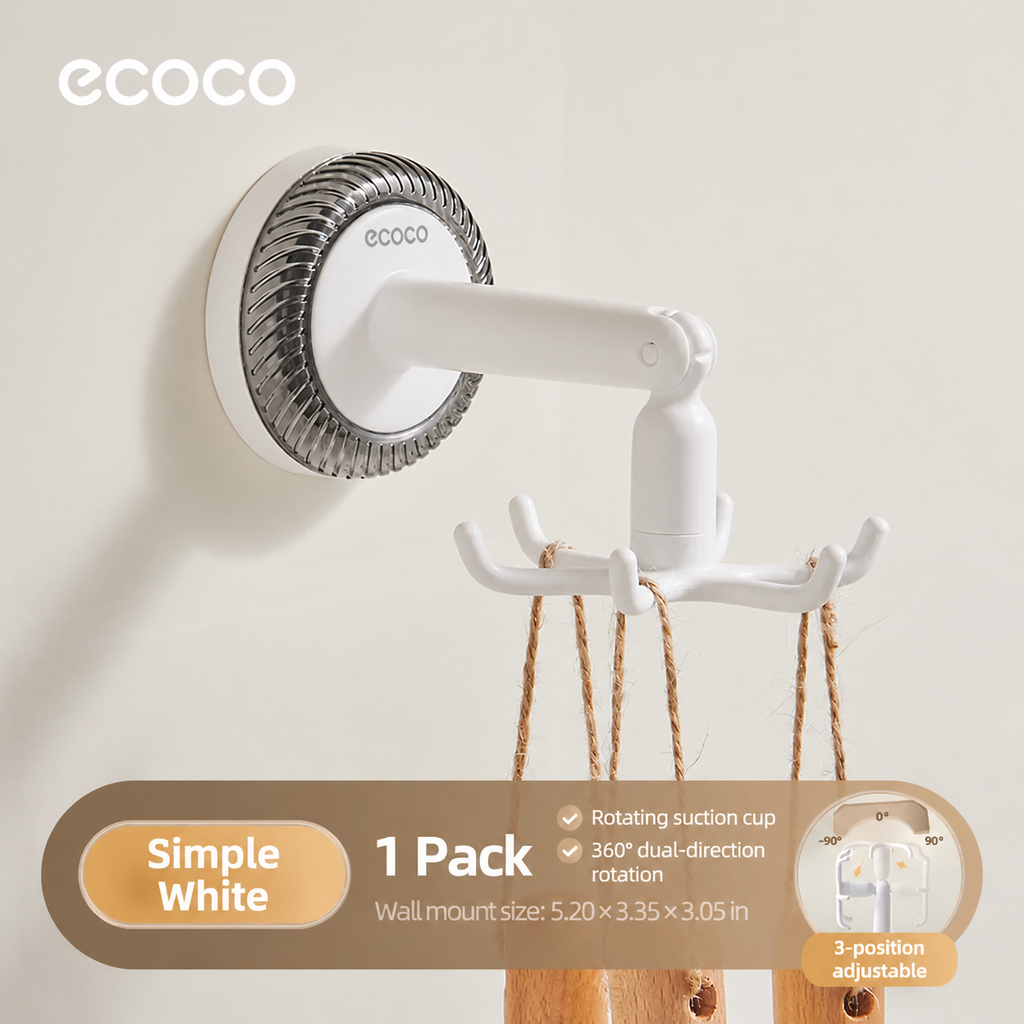 360° Rotating Suction-Cup Utensil Rack
