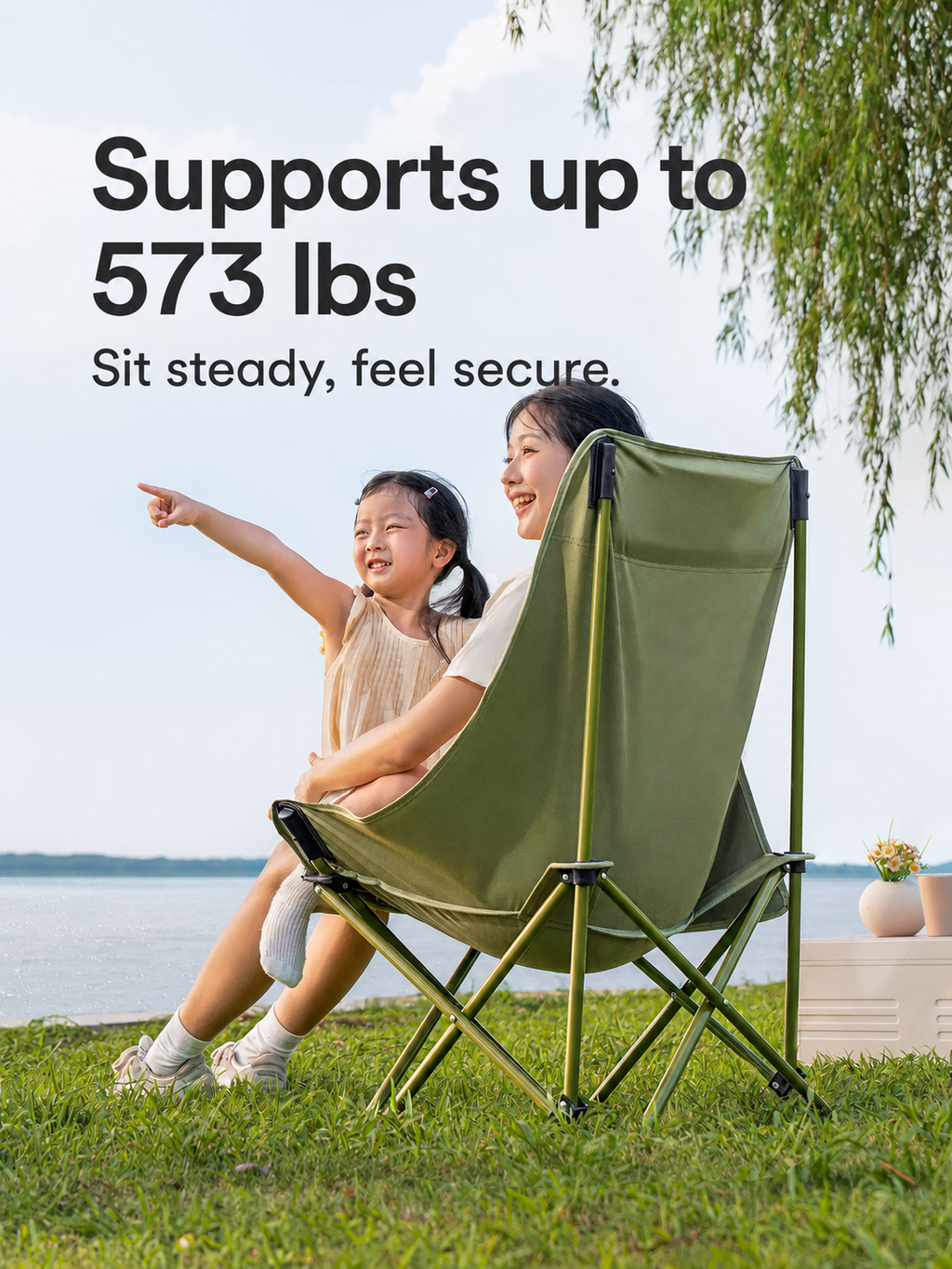 High-Back Folding Camping Chair