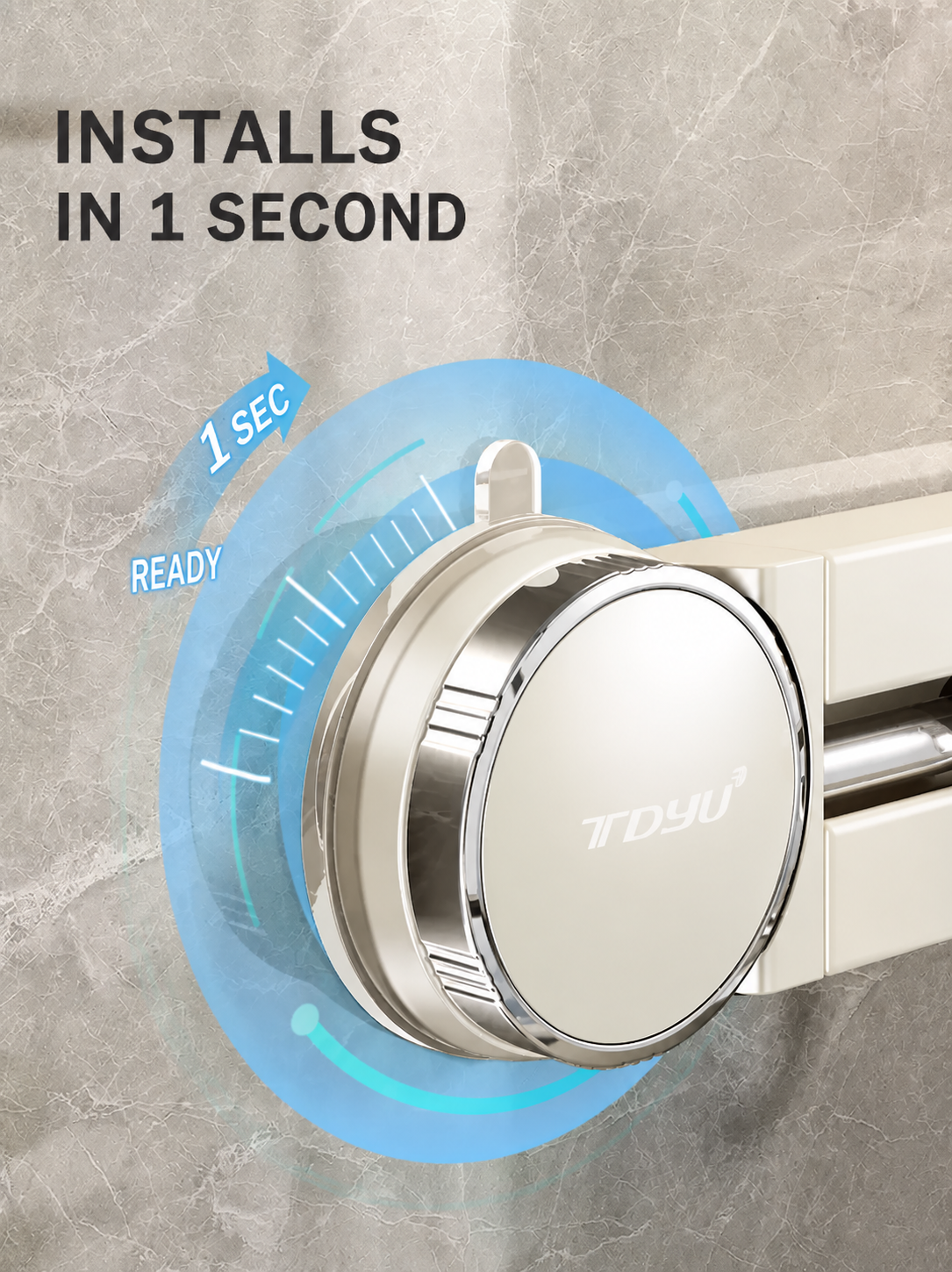 Stainless Steel Suction-Cup Utensil Rail