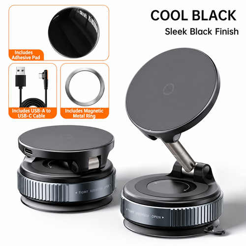 Car Phone Mount for Tesla and others with 3-Axis Nano-Vacuum Magnetic